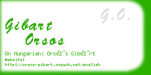 gibart orsos business card